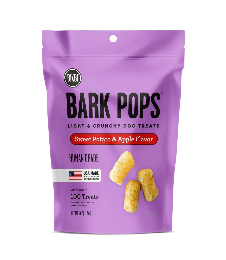 Hot BIXBI Pet BIXBI Bark Pops Sweet Potato & Apple Flavor Dog Treats, 4-oz