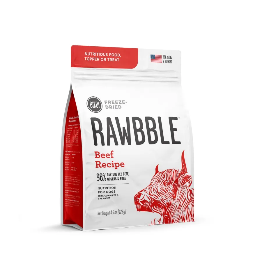 Cheap BIXBI Pet BIXBI RAWBBLE Beef Recipe Freeze-Dried Dog Food, 4.5-oz
