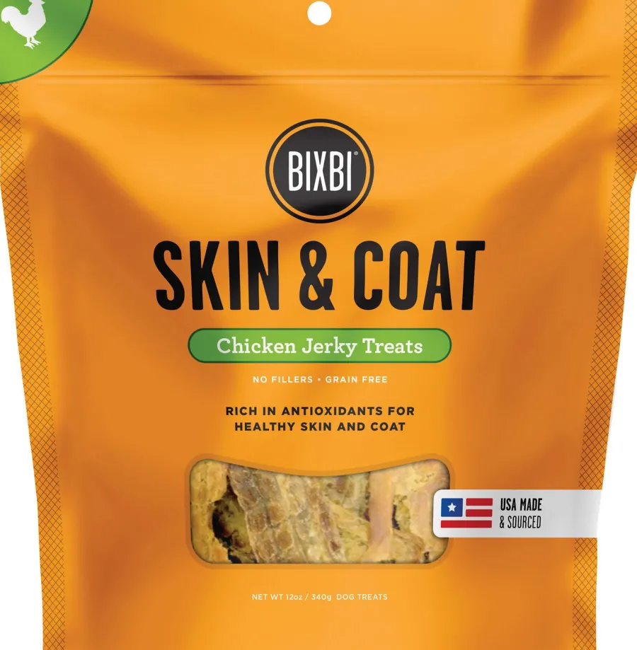 Hot BIXBI Pet BIXBI Skin & Coat Chicken Jerky Dog Treats, 12-oz