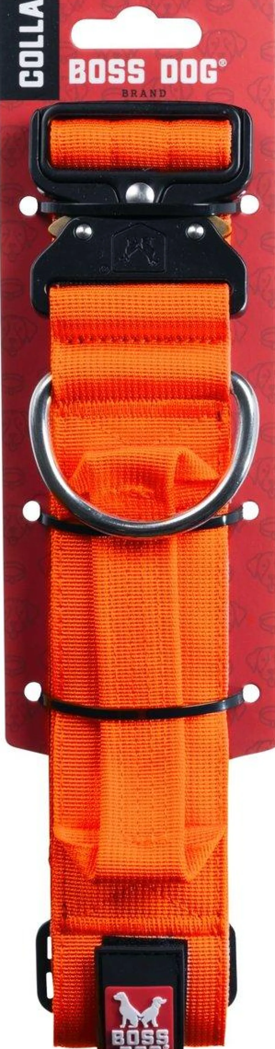Clearance Boss Dog Boss Tactical Dog Collar, Hunter Orange, 1.5-in x 15-18-in