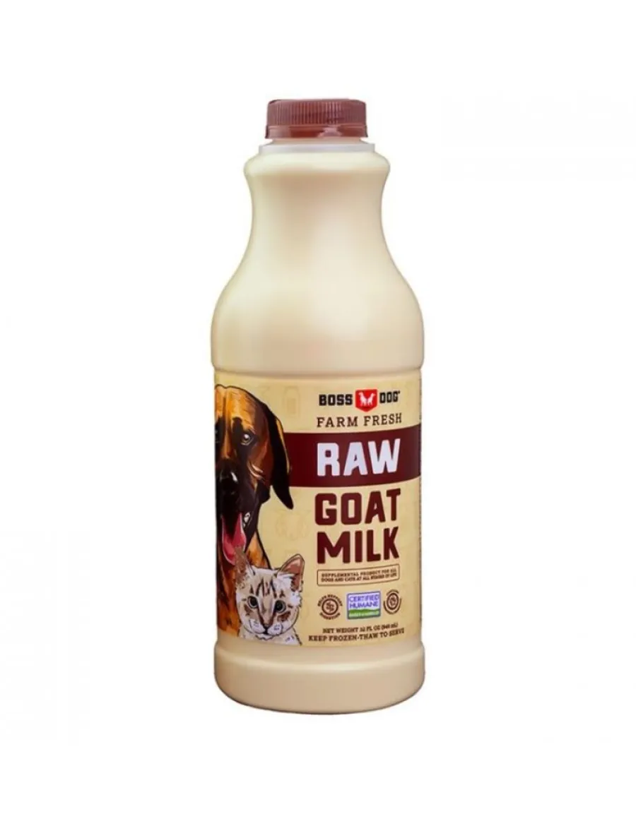 Cheap Boss Dog Farm Fresh Raw Goat Milk with Taurine for Dogs & Cats, 16-oz