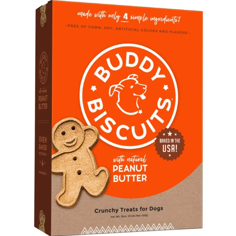 Shop Buddy Biscuits with Peanut Butter Oven Baked Dog Treats, 16-oz box