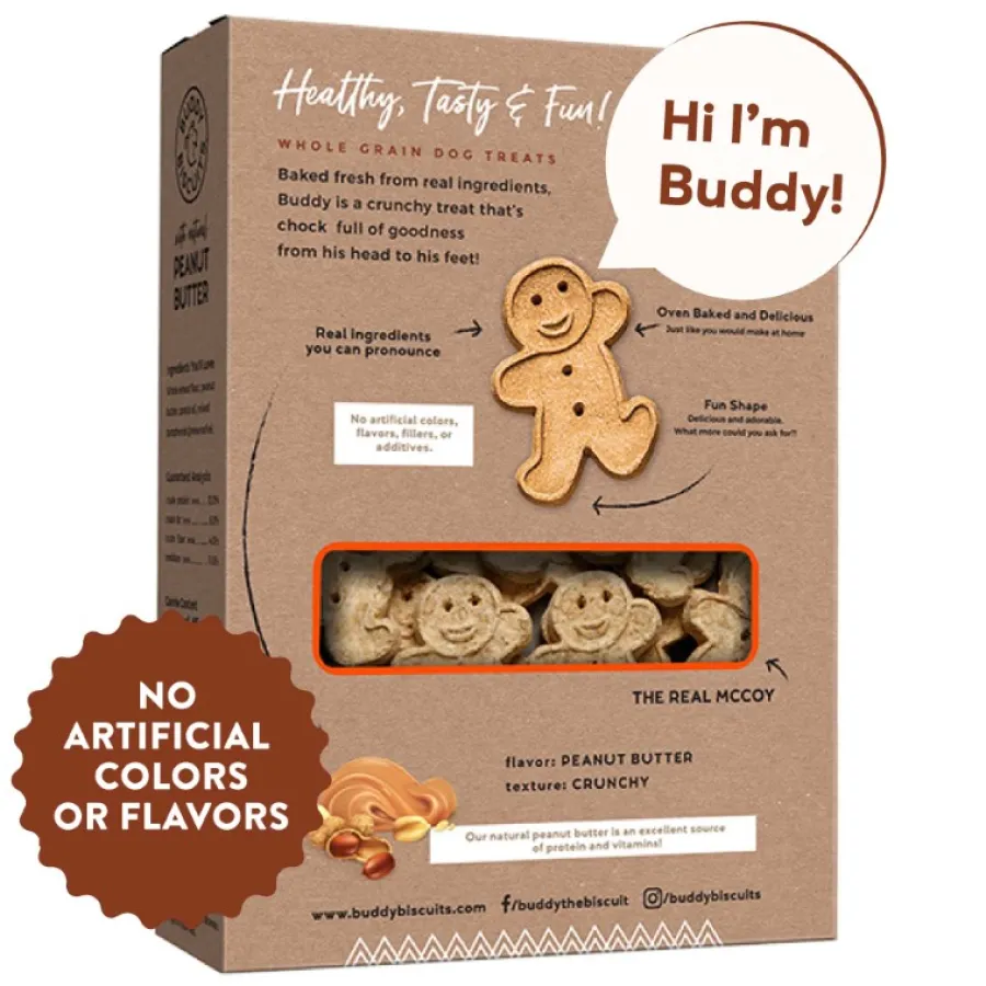 Shop Buddy Biscuits with Peanut Butter Oven Baked Dog Treats, 16-oz box