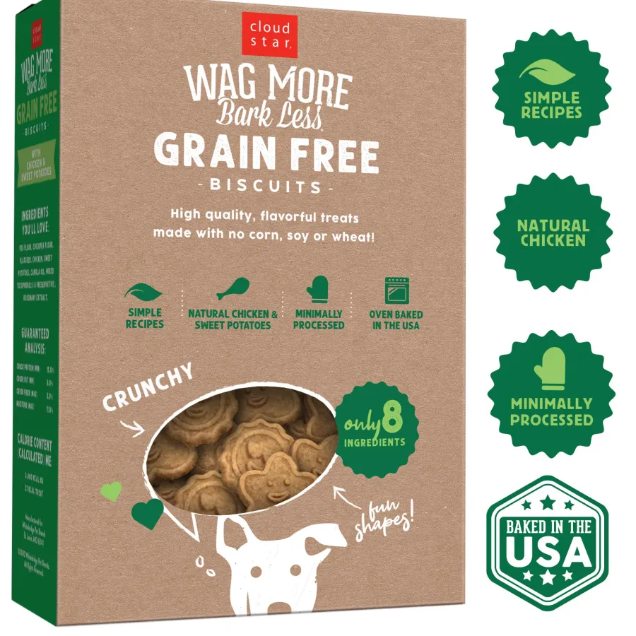 Cheap Cloud Star Wag More Bark Less Grain-Free Oven Baked with Chicken & Sweet Potatoes Dog Treats, 14-oz
