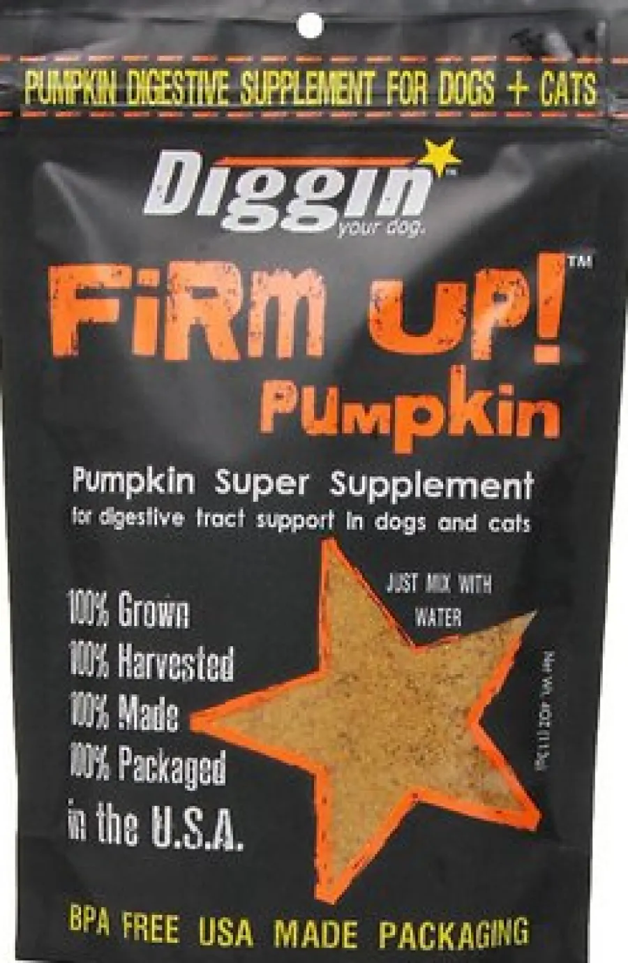 Online Diggin’ Your Dog Diggin' Your Dog Firm Up! Pumpkin Super Dog & Cat Supplement, 4-oz