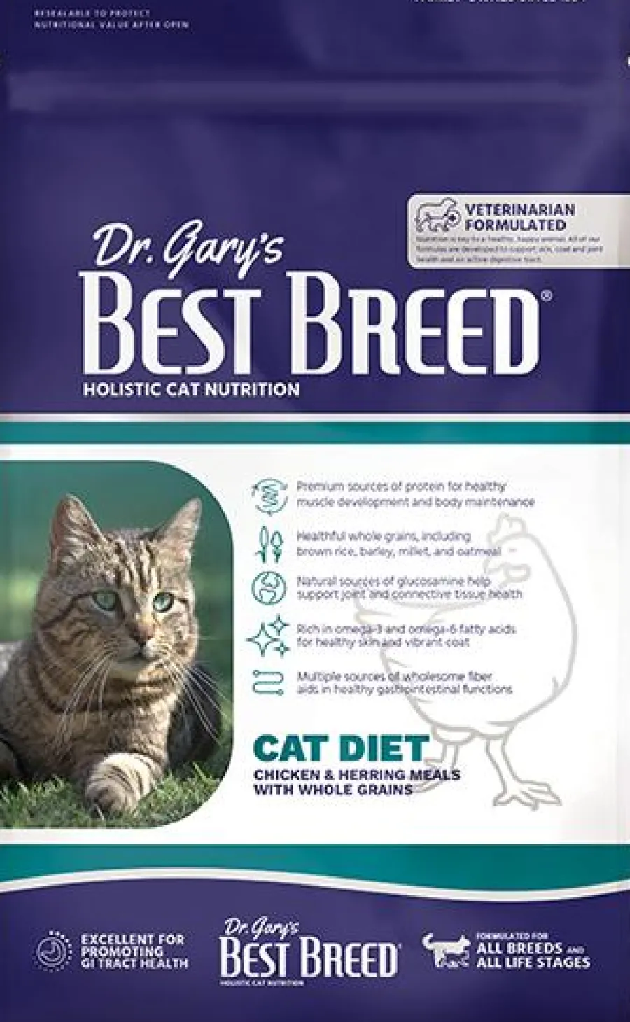 Hot Dr. Gary's Best Bre… Dr. Gary's Best Breed Cat Diet Dry Cat Food, 4-lb