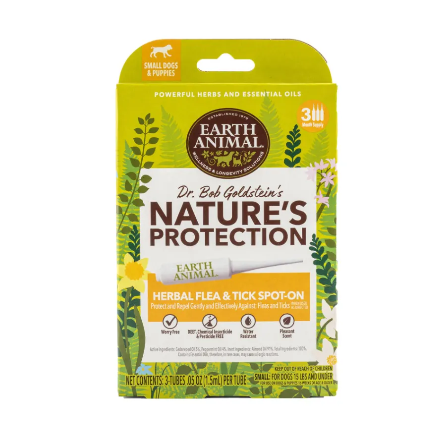 Online Earth Animal Nature's Protection Flea & Tick Prevention Herbal Spot-On for Small Dogs & Puppies