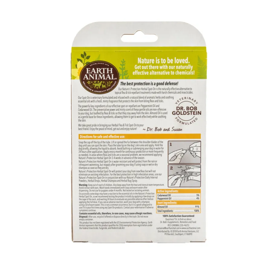 Online Earth Animal Nature's Protection Flea & Tick Prevention Herbal Spot-On for Small Dogs & Puppies