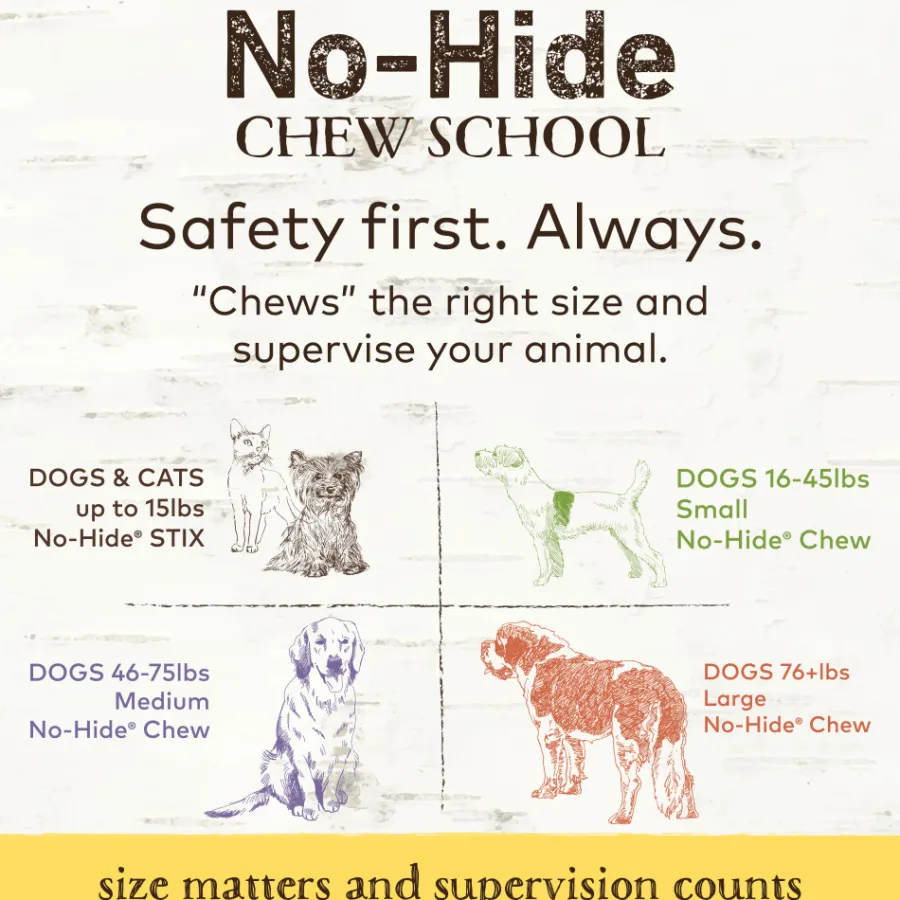 New Earth Animal No-Hide Peanut Butter Stix Chew Dog Treat, 10-pack