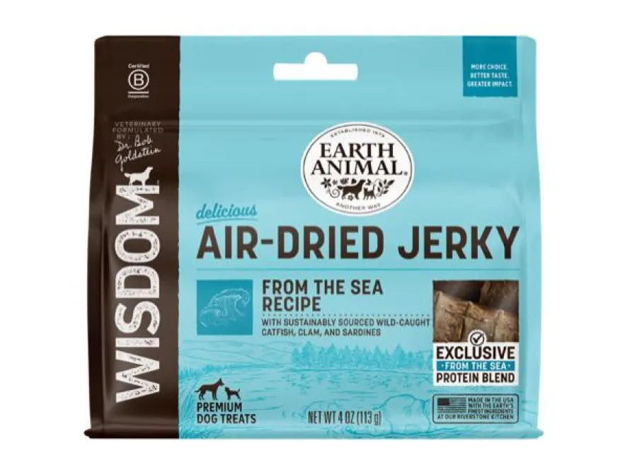 Cheap Earth Animal Wisdom Jerky From the Sea Air-Dried Dog Treats, 4-oz