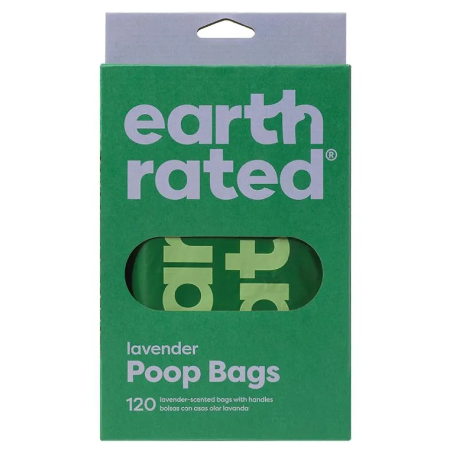 Online Earth Rated Poop Bags Easy-Tie Handle Bags, Lavender Scented, 120 count