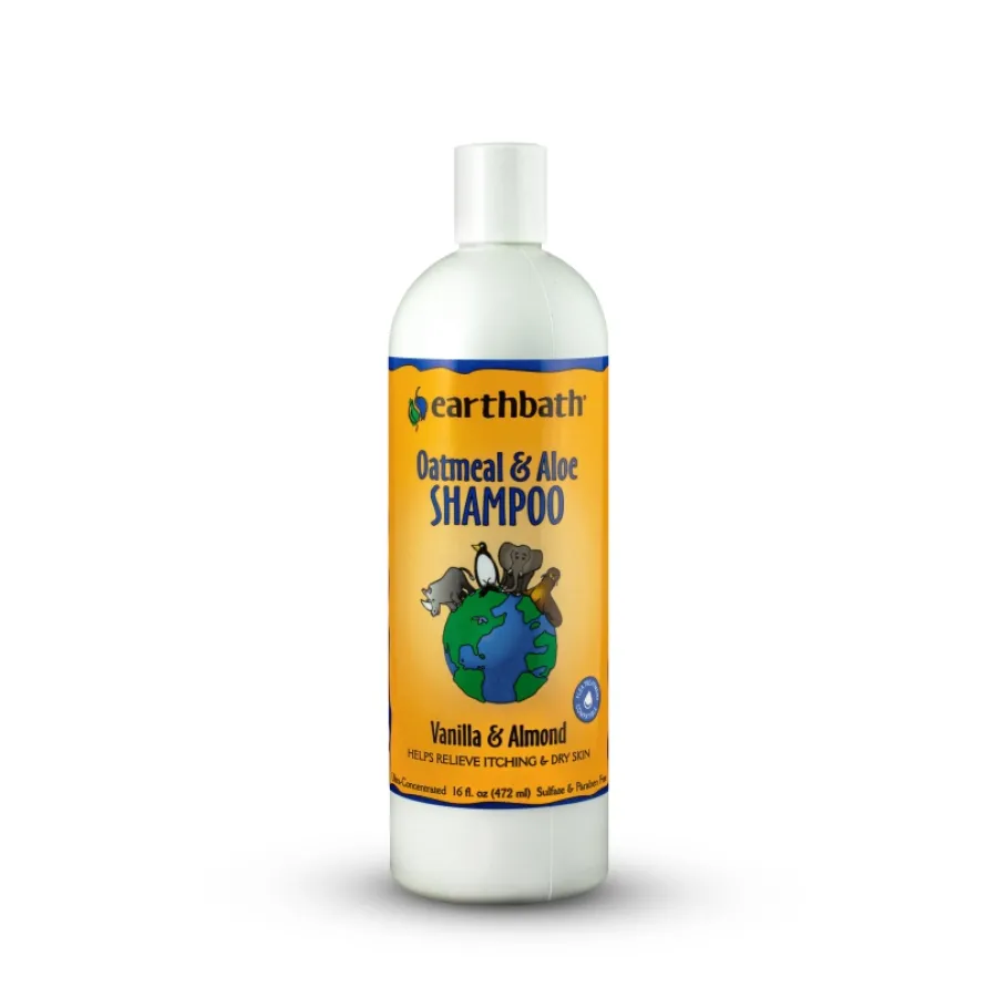 Flash Sale earthbath Oatmeal & Aloe Shampoo for Dogs & Cats, Vanilla & Almond, 16-oz