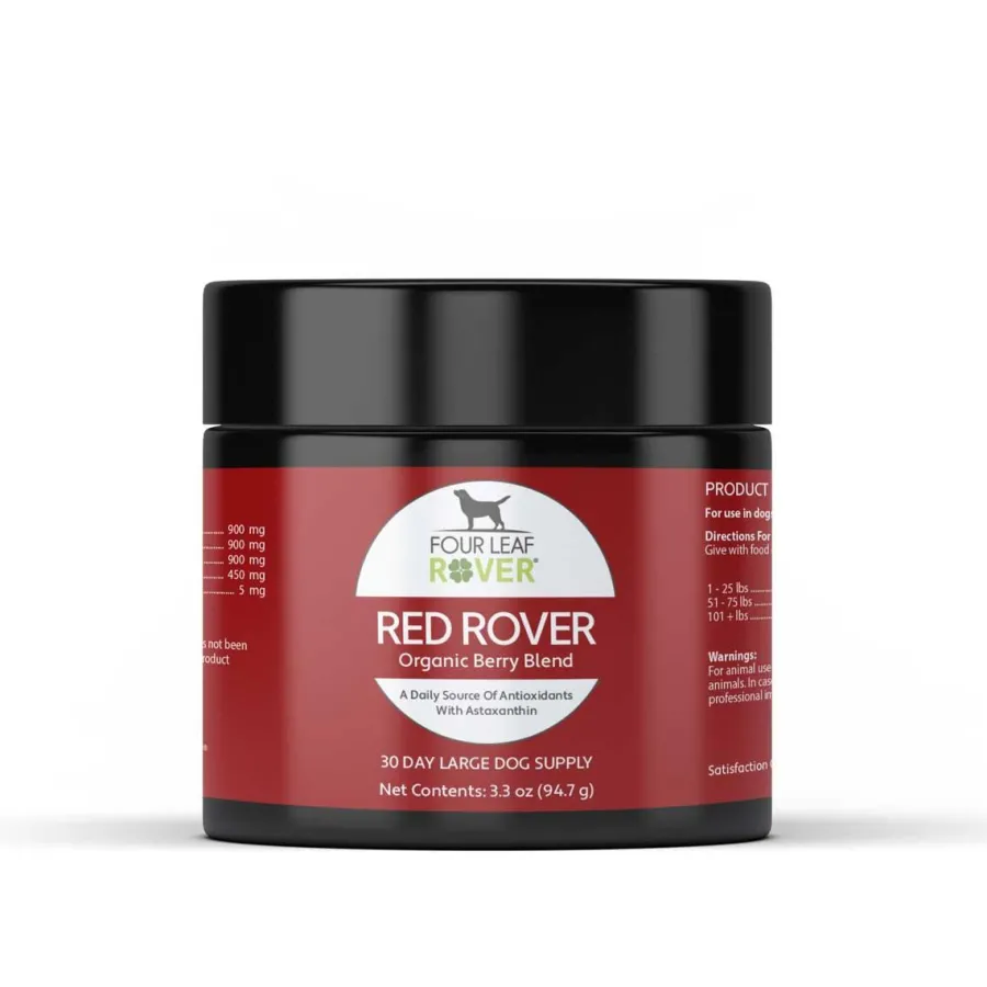 Sale Four Leaf Rover Red Rover Organic Berries Dog Supplement, 3.3-oz