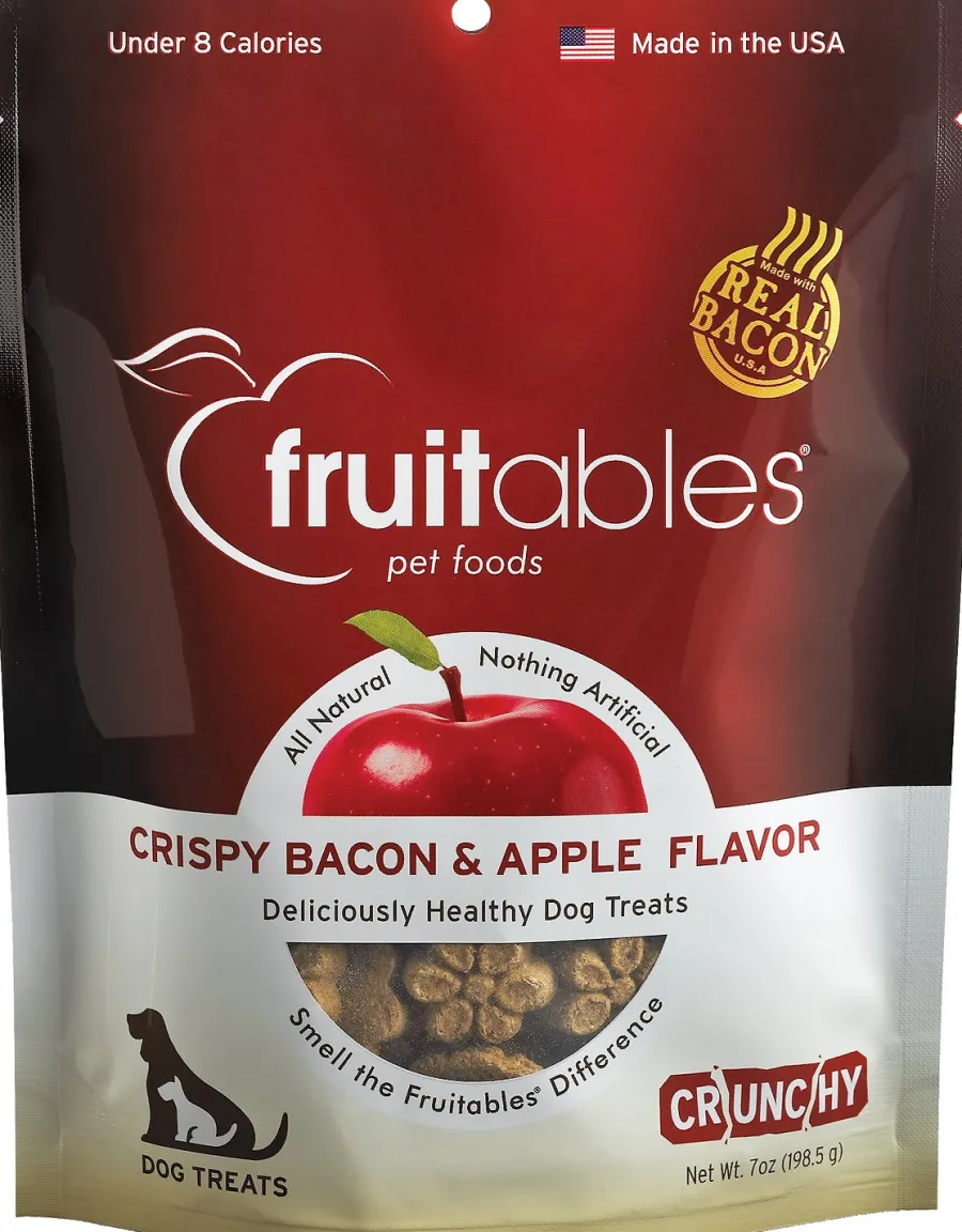 Sale Fruitables Crispy Bacon & Apple Flavor Crunchy Dog Treats, 7-oz