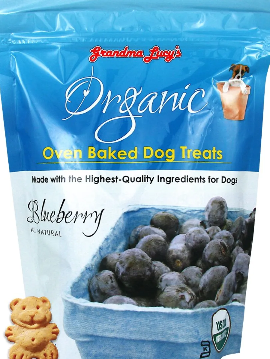 Clearance Grandma Lucy's Organic Blueberry Oven Baked Dog Treats, 14-oz