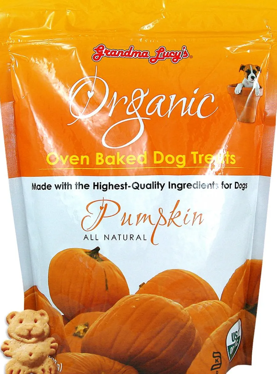 Clearance Grandma Lucy's Organic Pumpkin Oven Baked Dog Treats, 14-oz