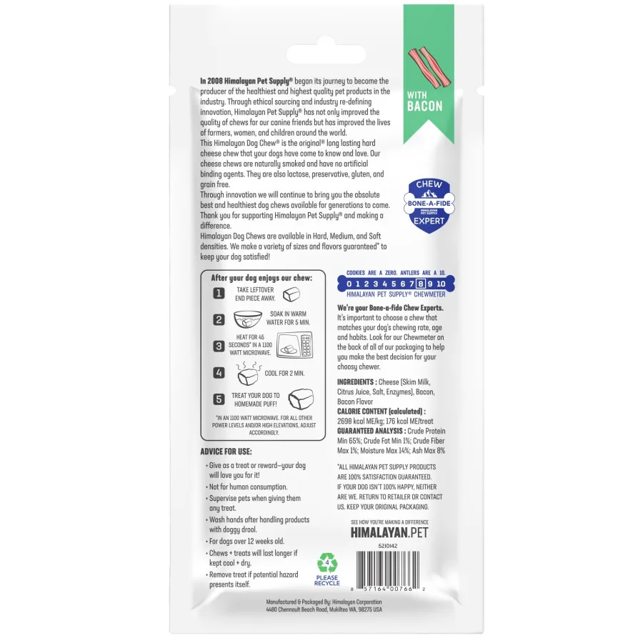 Fashion Himalayan Pet Supply Dog Chew, Bacon Flavor, Medium