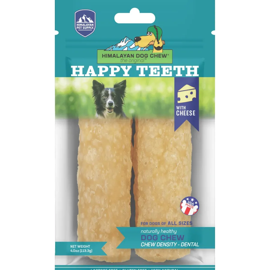 Best Sale Himalayan Pet Supply Happy Teeth Cheese Flavor Dental Dog Treat, Large, 2-count
