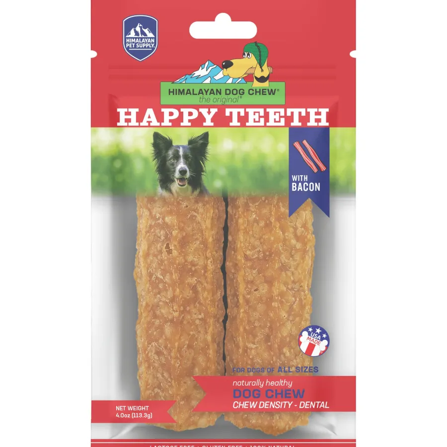 Shop Himalayan Pet Supply Happy Teeth Dental Dog Chew, Bacon, 2-count