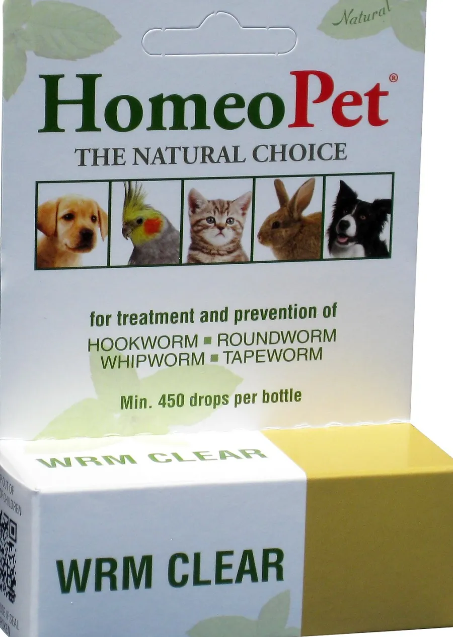 Cheap HomeoPet WRM Clear Dog, Cat, Bird & Small Animal Supplement, 450 drops