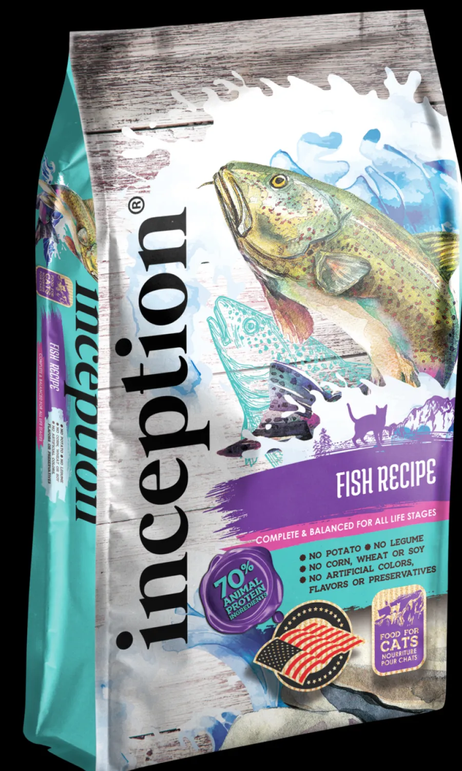 New Inception Fish Recipe Dry Cat Food, 4-lb