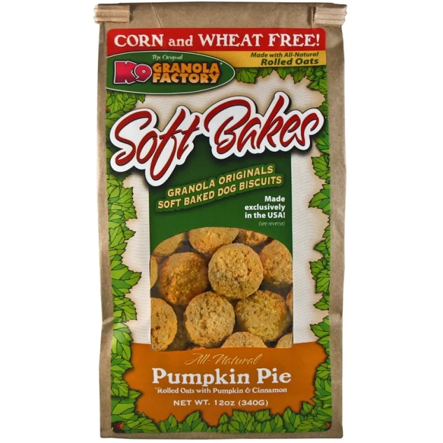 Sale K9 Granola Factory Soft Bakes Pumpkin Pie Recipe Dog Treats, 12-oz