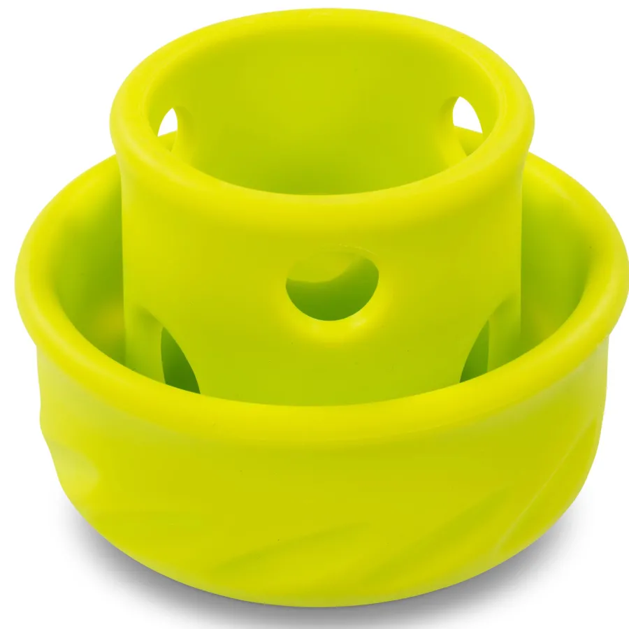Discount Messy Mutts Totally Pooched Puzzle'n Play Mushroom Dog Toy, Green, 4-in x 3.5-in