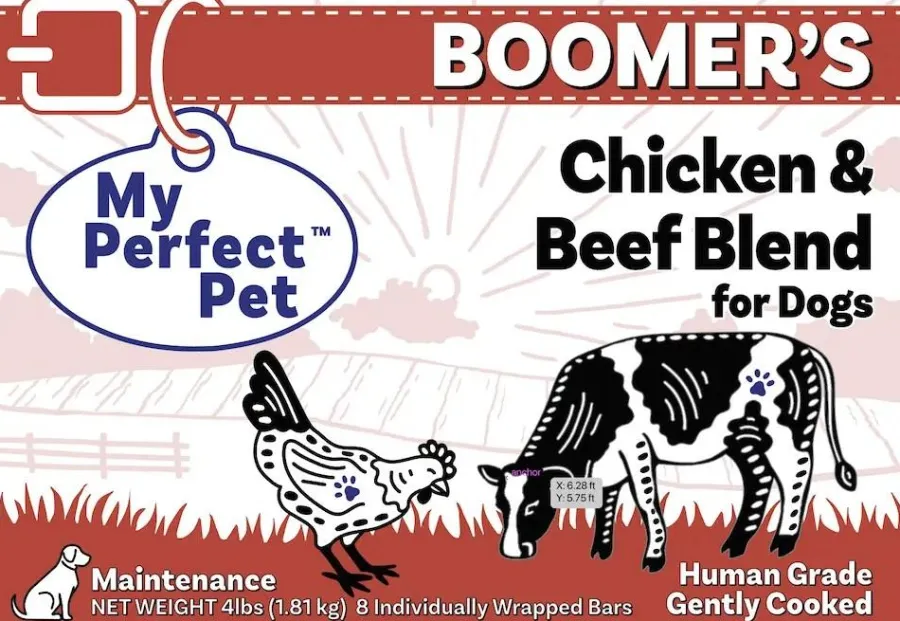 Cheap My Perfect Pet Boomers Chicken & Beef Grain-Free Frozen Dog Food, 4-lb