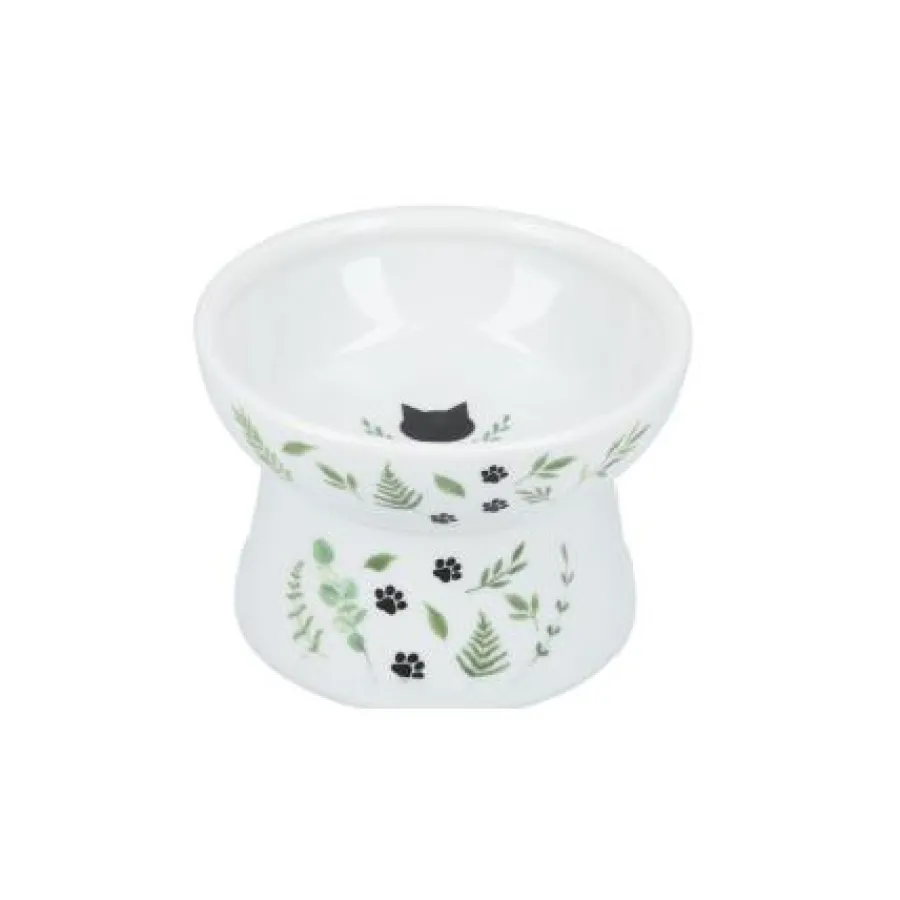 Best Sale Necoichi Raised Cat Food Bowl, Go Green, 4.3 x 4.3 x 3-in