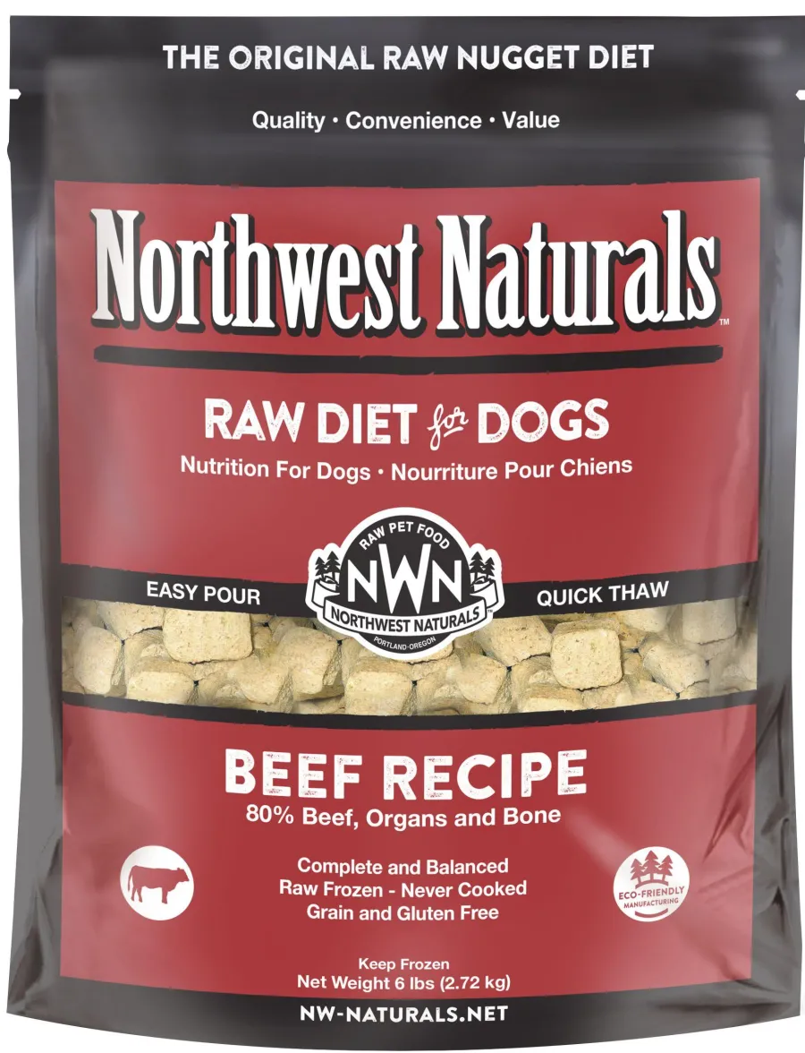 Cheap Northwest Naturals Raw Diet Grain-Free Beef Nuggets Raw Frozen Dog Food, 6-lb