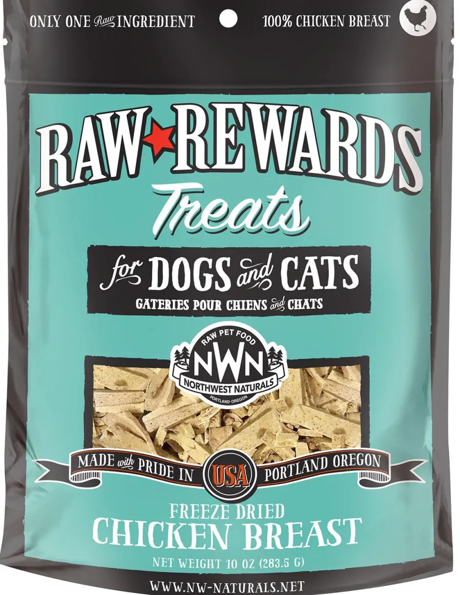 Discount Northwest Naturals Raw Rewards Chicken Breast Freeze Dried Dog & Cat Treats, 10-oz