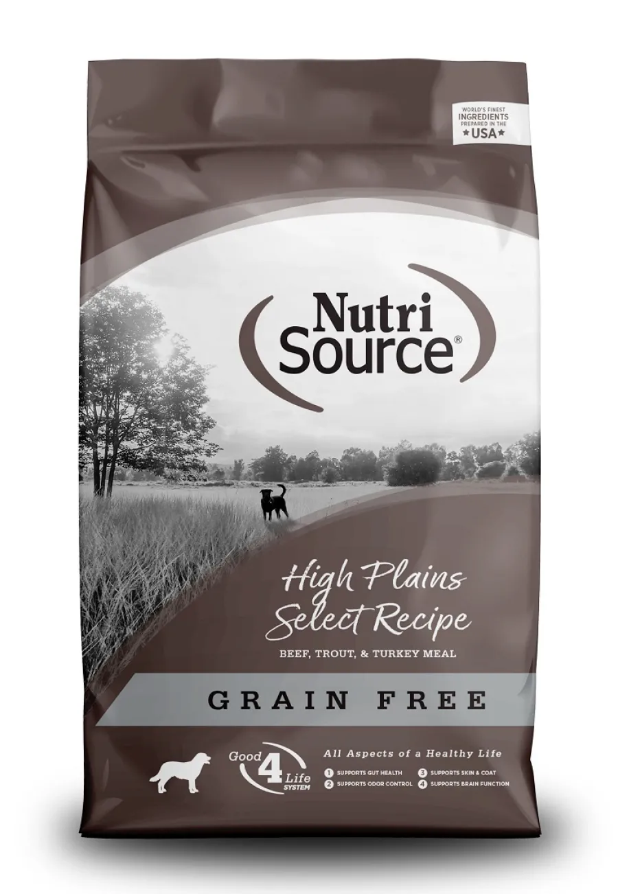 Fashion NutriSource High Plains Select Grain-Free Dry Dog Food, 4-lb