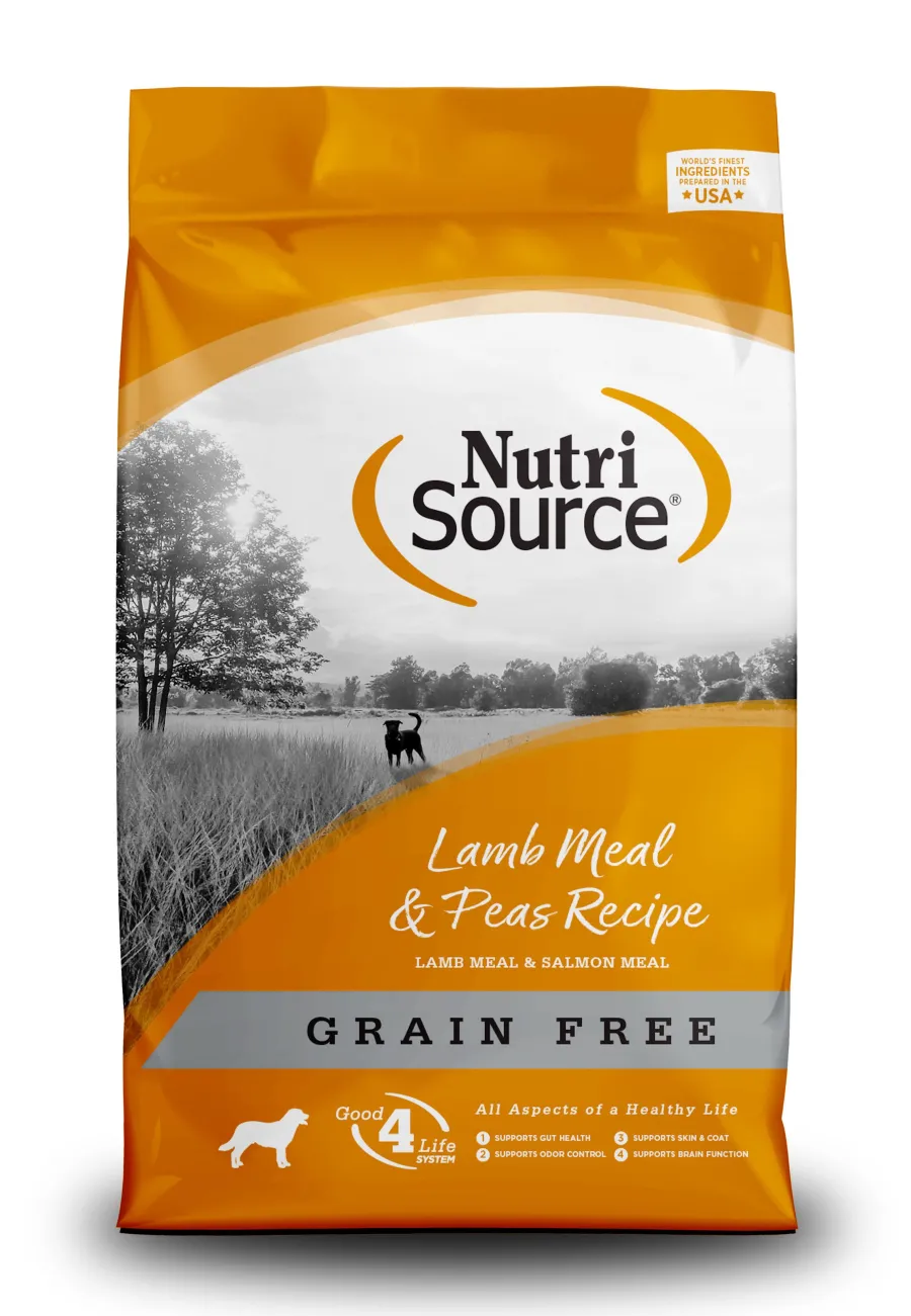 Hot NutriSource Lamb Meal & Peas Grain-Free Dry Dog Food, 15-lb (**)
