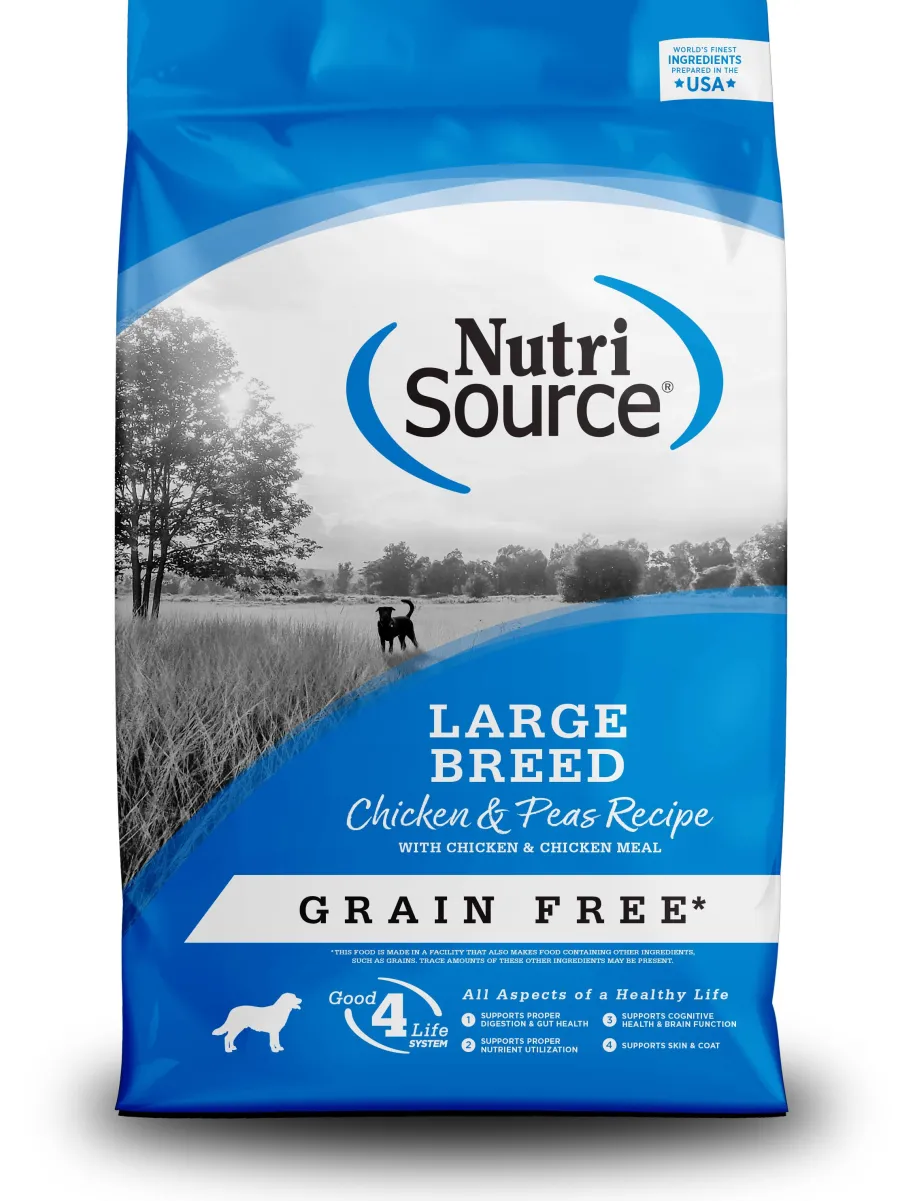 Cheap NutriSource Large Breed Chicken & Pea Recipe Grain-Free Dry Dog Food, 26-lb