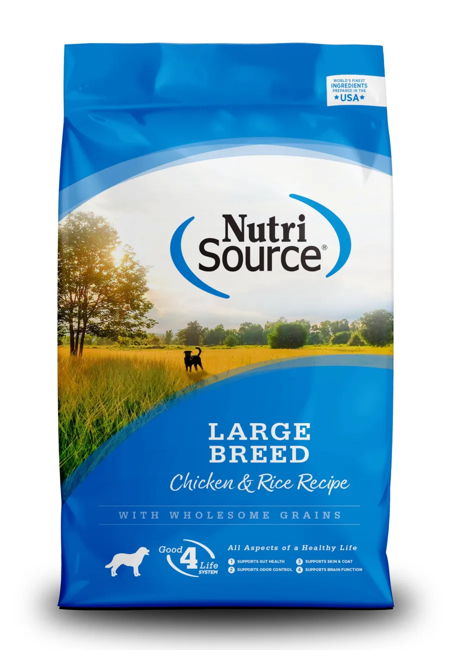 Outlet NutriSource Large Breed Chicken & Rice Recipe with Wholesome Grains Dry Dog Food, 26-lb