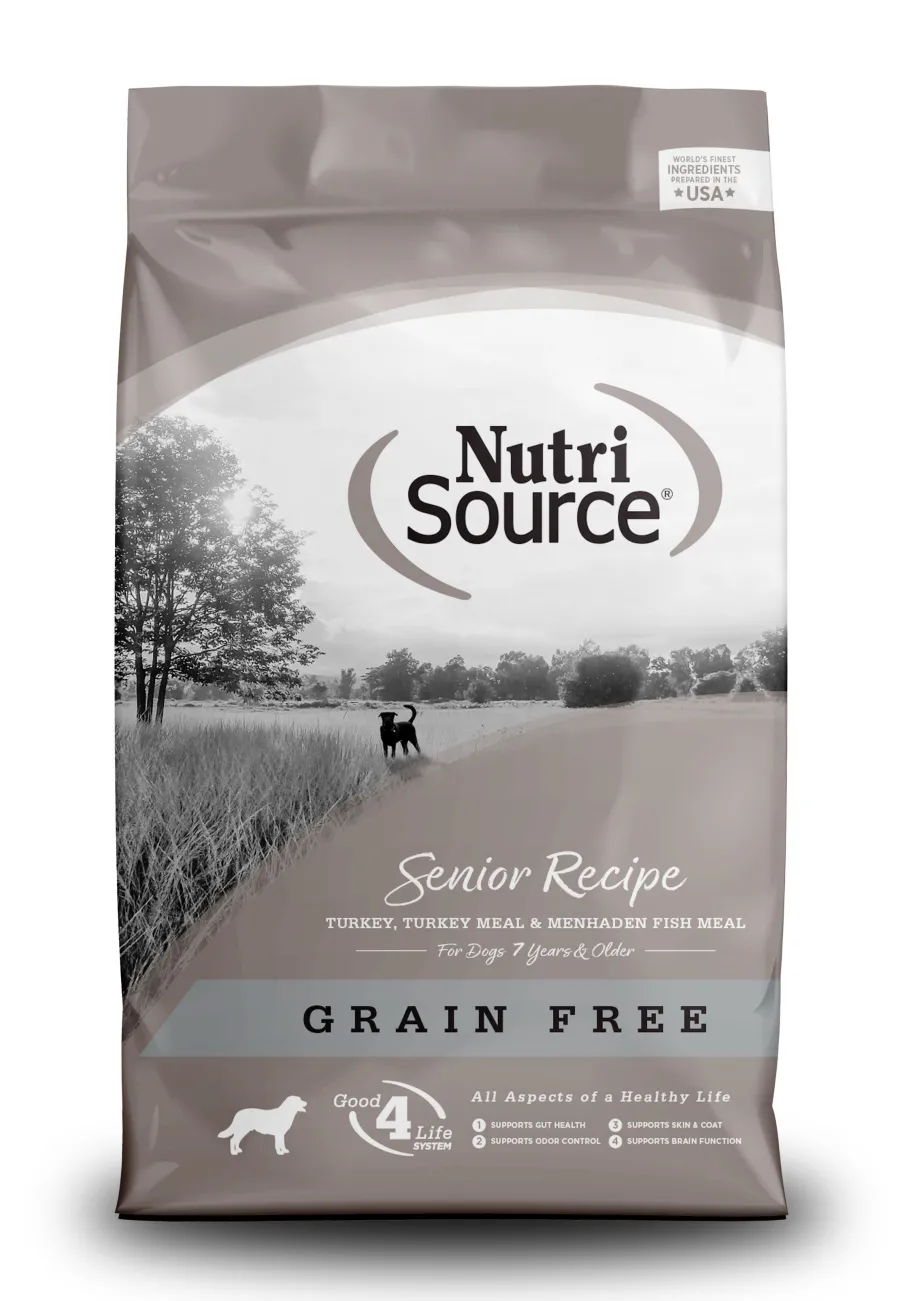 Hot NutriSource Senior Grain-Free Dry Dog Food, 4-lb