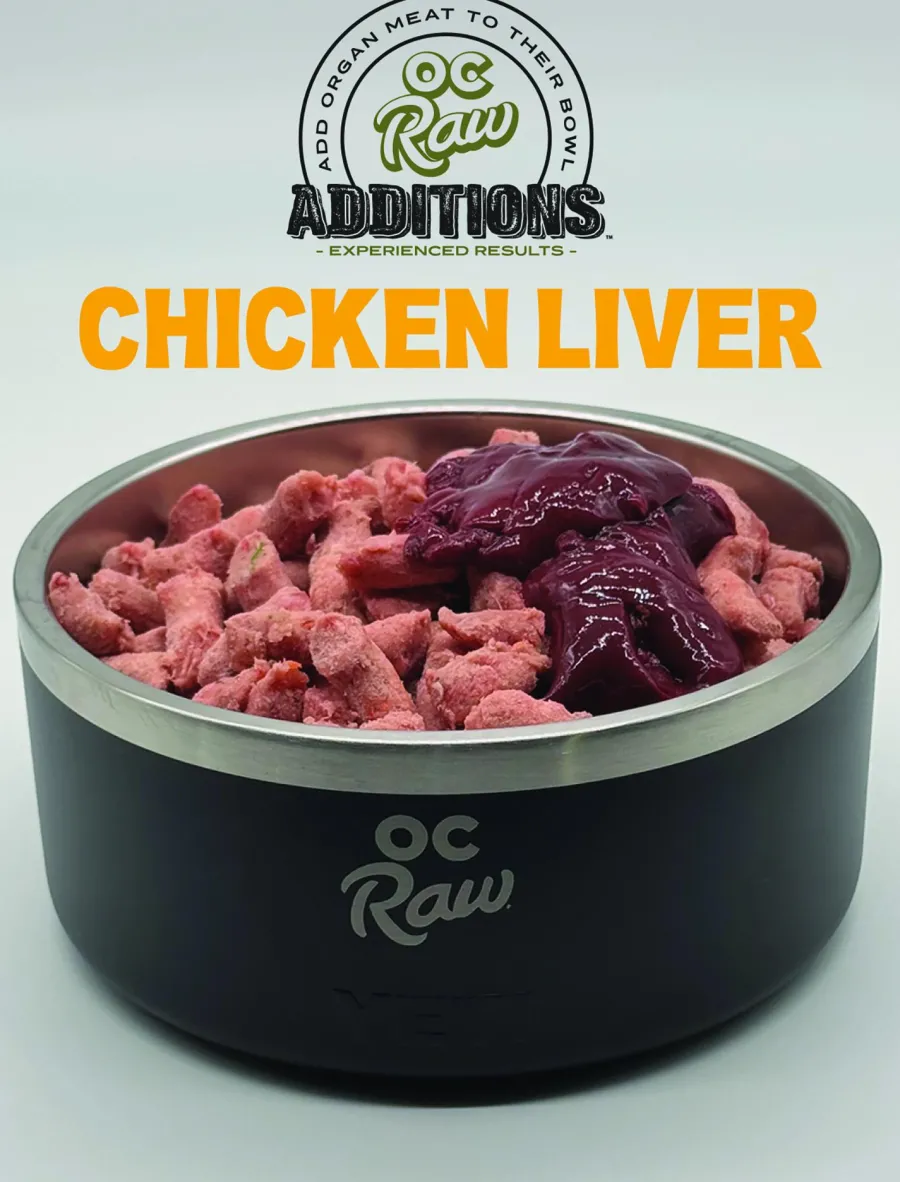 Outlet OC Raw Additions Whole Chicken Liver Frozen Dog Food, 2-lb
