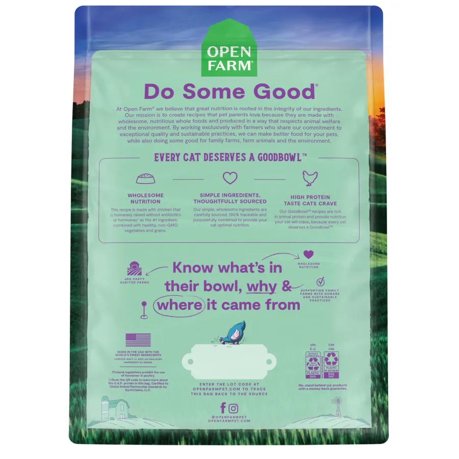 Flash Sale Open Farm Goodbowl Harvest Chicken & Brown Rice Dry Cat Food, 3-lb