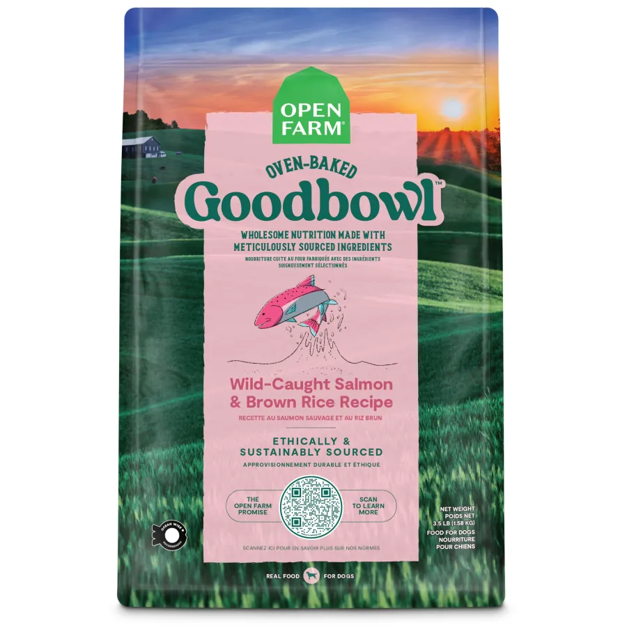 Discount Open Farm Goodbowl Wild-Caught Salmon & Brown Rice Dry Dog Food, 3.5-lb