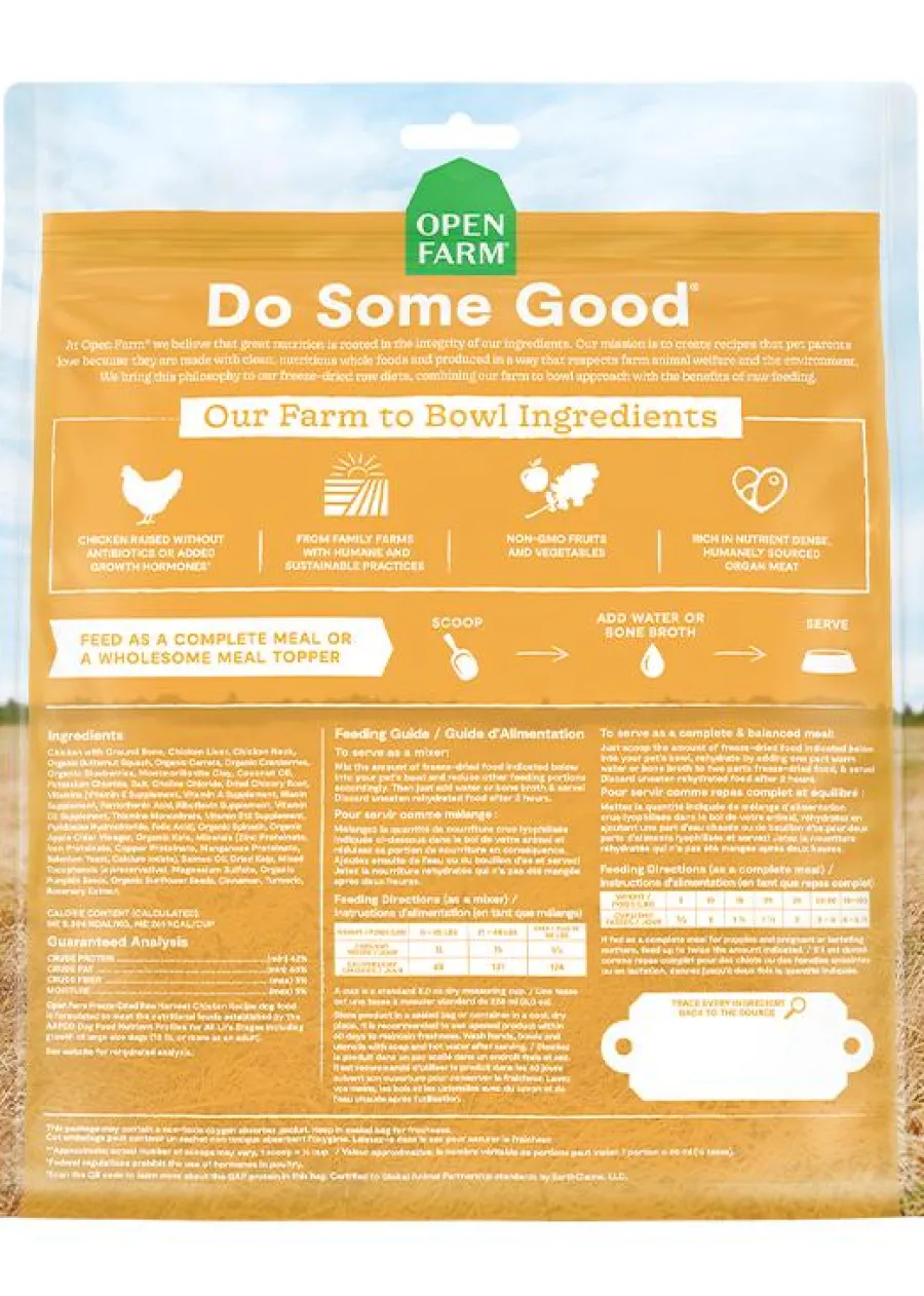 Cheap Open Farm Harvest Chicken Recipe Freeze-Dried Raw Dog Food, 13.5-oz