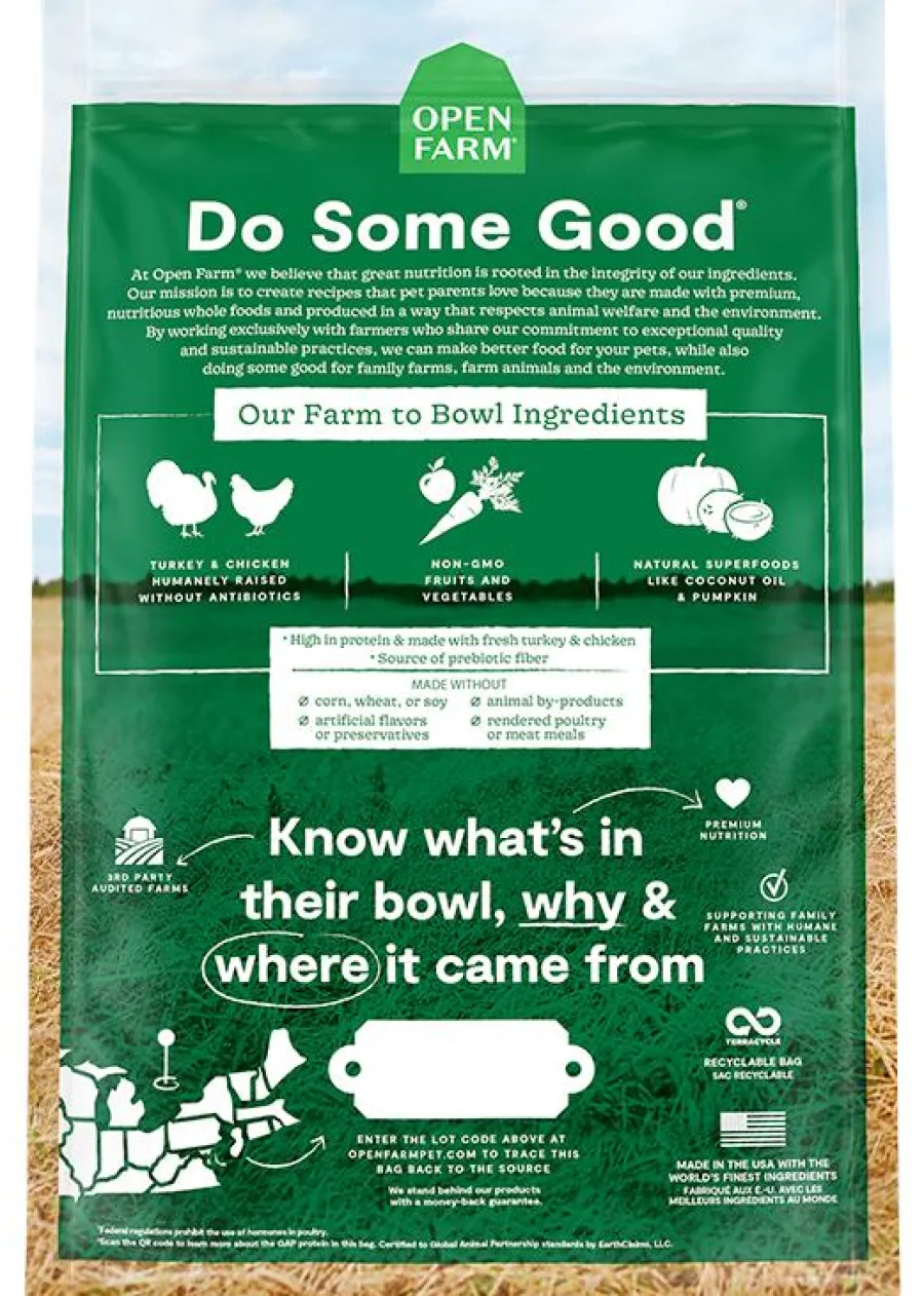 Sale Open Farm Homestead Turkey & Chicken Grain-Free Dry Dog Food, 4-lb