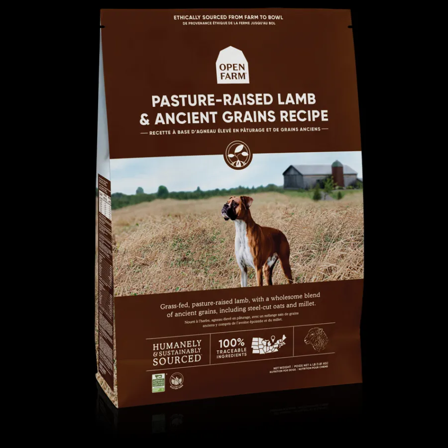Outlet Open Farm Pasture-Raised Lamb & Ancient Grains Recipe Dry Dog Food, 22-lb