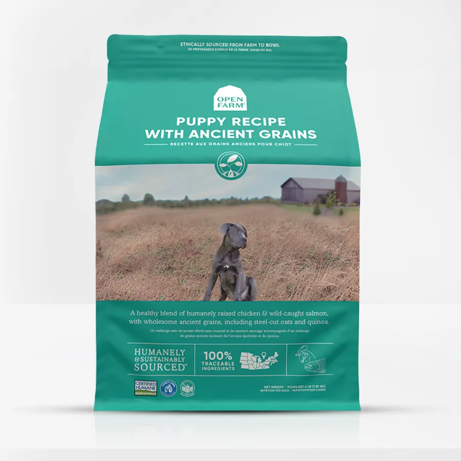 Cheap Open Farm Puppy Recipe with Ancient Grains Dry Dog Food, 4-lb