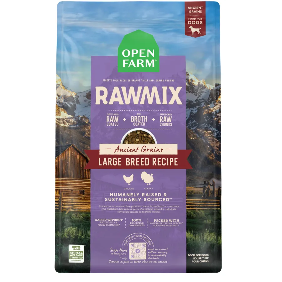 Cheap Open Farm RawMix Large Breed with Ancient Grains Recipe Dry Dog Food, 20-lb