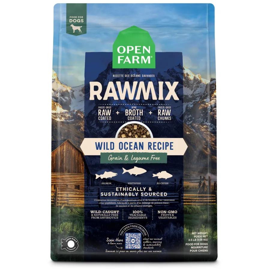 Discount Open Farm RawMix Wild Ocean Grain-Free Dry Dog Food, 3.5-lb