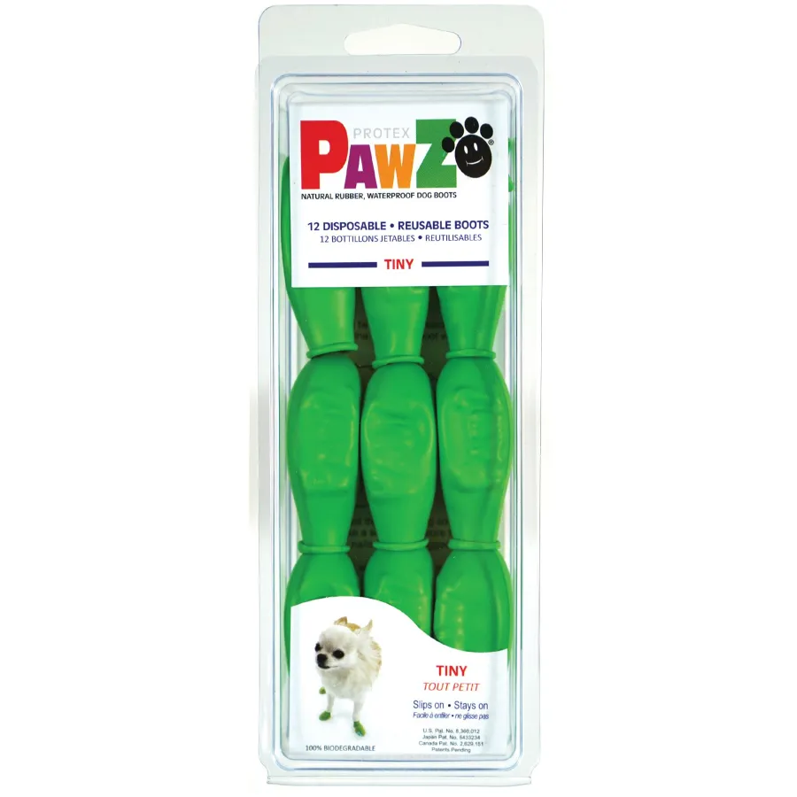 Discount Pawz Waterproof Dog Boots, Apple Green, Tiny