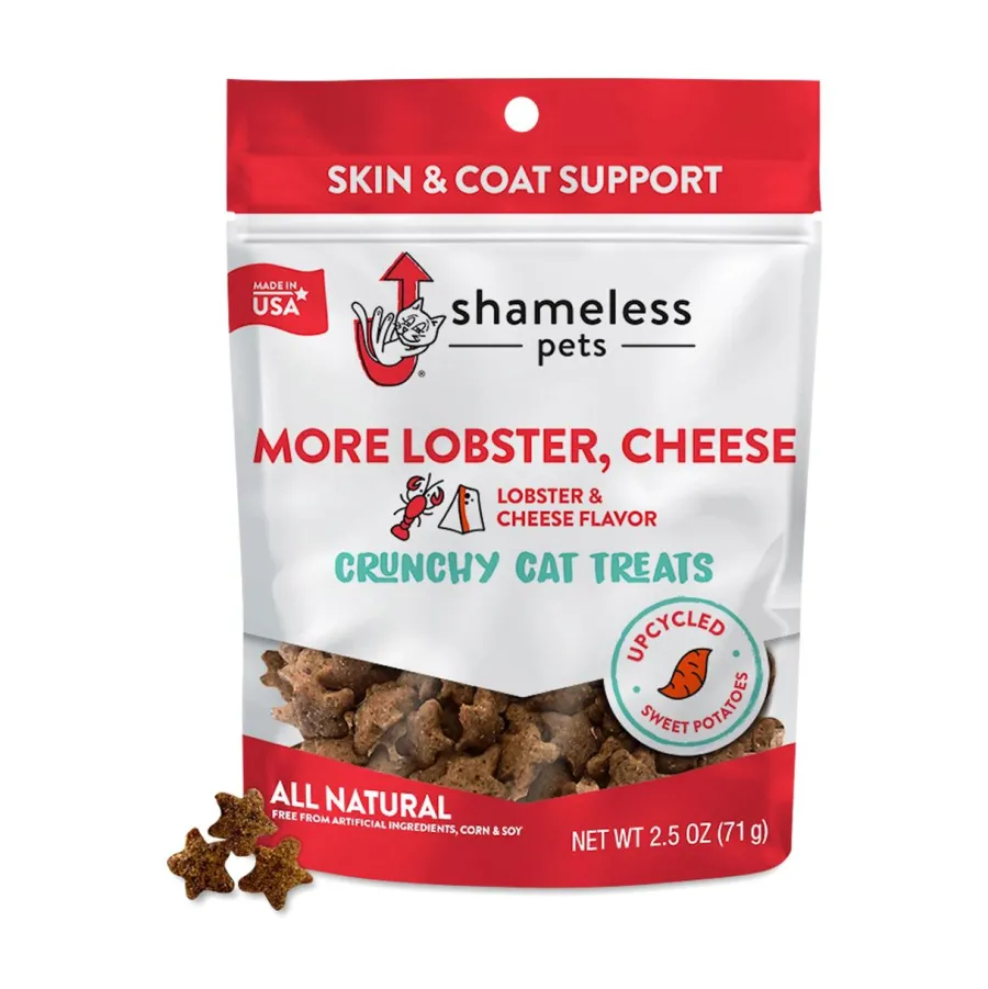 Online Shameless Pets More Lobster, Cheese Crunchy Cat Treats, 2.5-oz