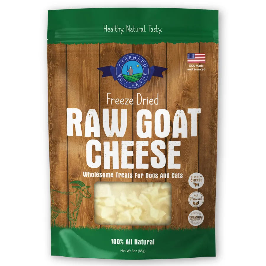 New Shepherd Boy Farms Raw Goat Cheese Freeze-Dried Dog & Cat Treats, 3-oz