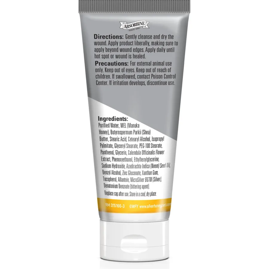 New Silver Honey Hot Spot & Wound Care Ointment for Pets, 2-oz