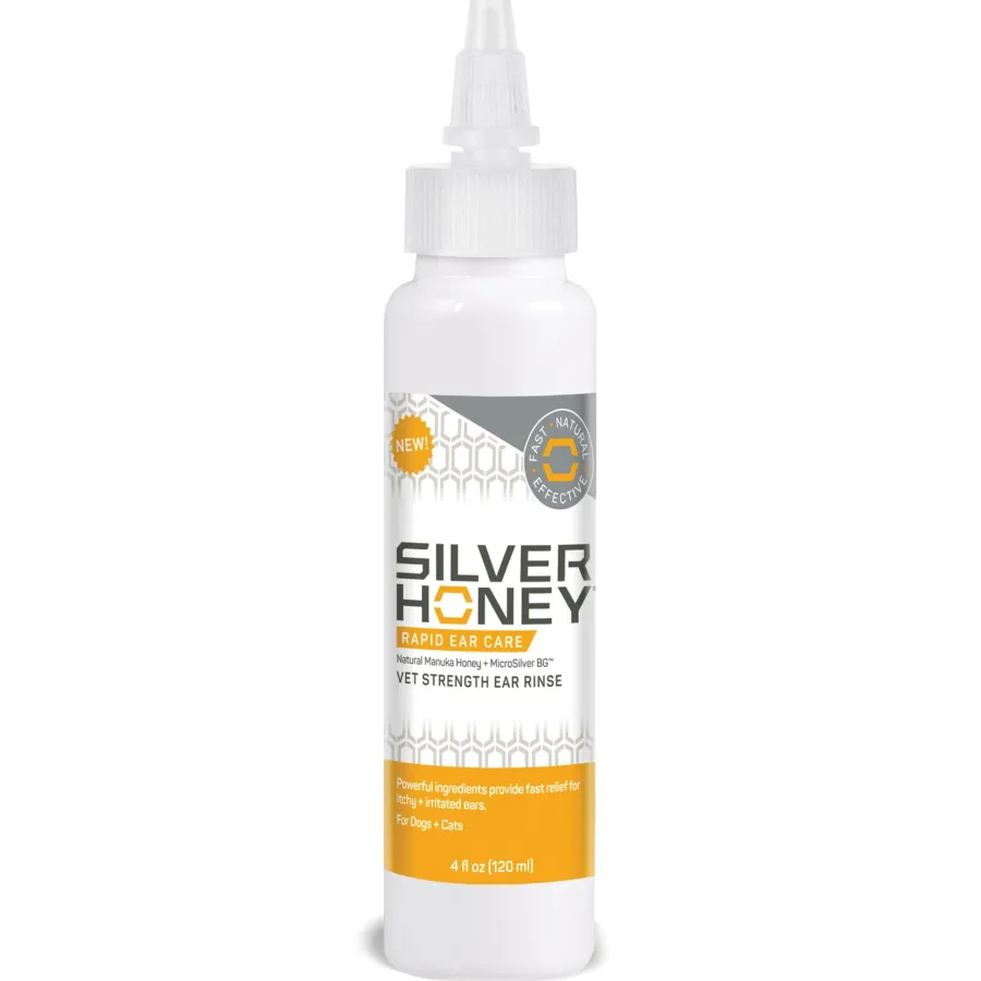 Cheap Silver Honey Rapid Ear Care Vet Strength Pet Ear Rinse, 4-oz